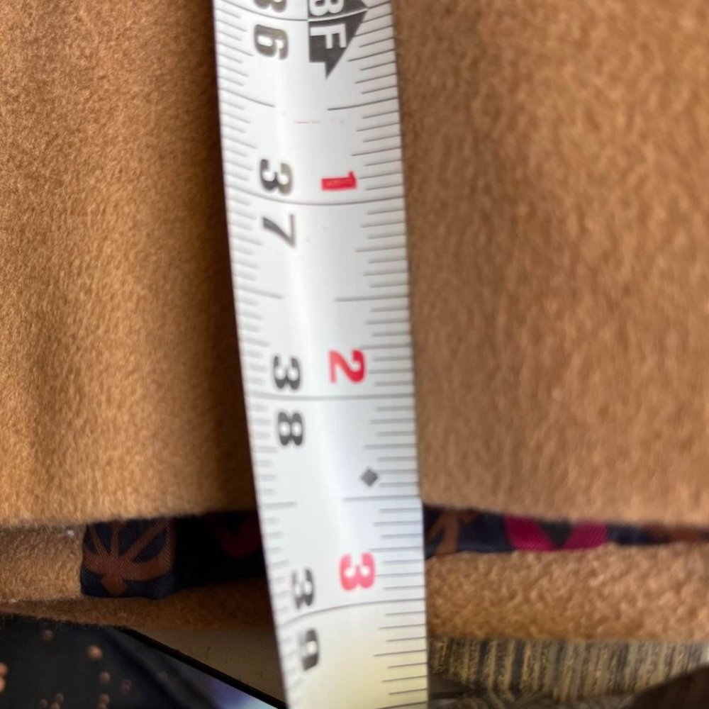 Women's Classic Camel Wool-Blend Coat - Picture 8 of 10